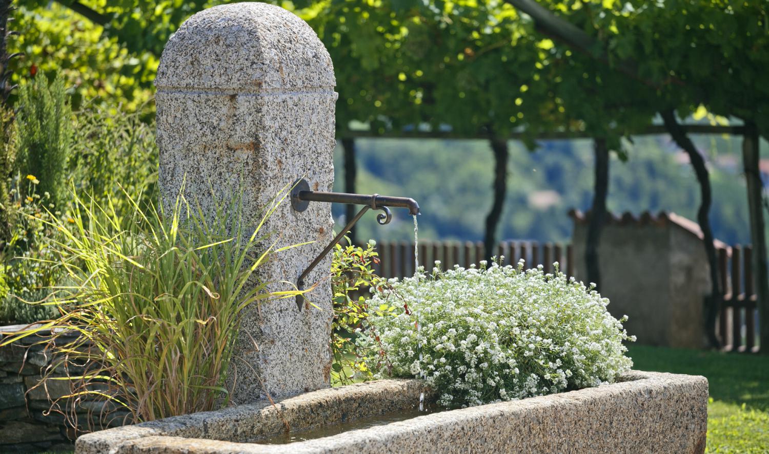 Il giardino del maso Mayerhof a Caines presso Merano, Sudtirolo